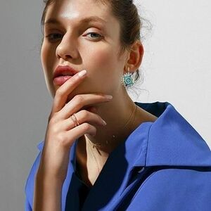 Bohemian Turquoise Multicolor Sunburst Drop Earrings